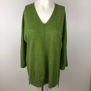 Eileen Fisher Organic Linen Blend V-Neck Sweater